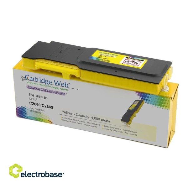 Toner cartridge Cartridge Web Yellow Dell 2660 replacement 593-BBBR 