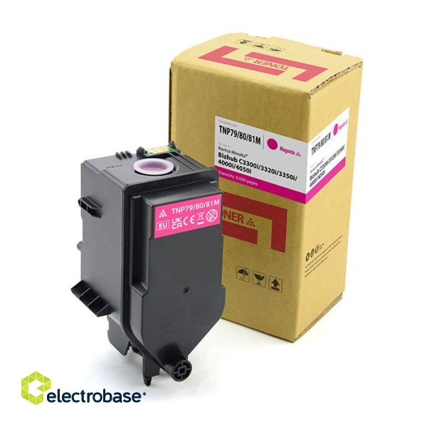 Toner cartridge Cartridge Web Magenta Minolta TNP79M  replacement AAJW350, AAJW3D0 ATTENTION - cartridges do not fit Minolta C3350 The importance is the lack of the letter - i - in the printer name. This is a case you should use JW-M3050MR  