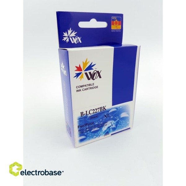 Ink cartridge Wox Black Brother LC 227BK replacement LC227XLBK  (2100 A4 pages according to the standard ISO/IEC 24711) 
