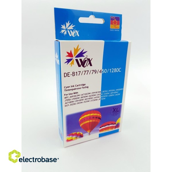 Ink cartridge Wox Cyan BROTHER LC1280C replacement LC1280C 