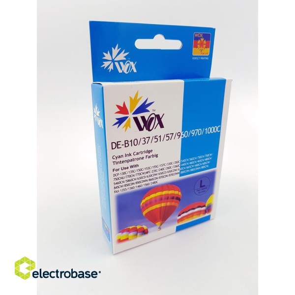 Ink cartridge Wox Cyan BROTHER LC970C / LC1000C replacement LC970C / LC1000C
