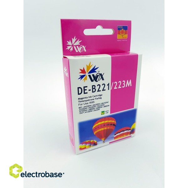 Ink cartridge Wox Magenta Brother LC 223M  replacement LC223M  (950 A4 pages according to the standard ISO/IEC 24711) 