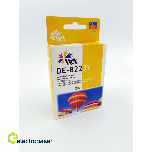 Ink cartridge Wox Yellow Brother LC 223Y  replacement LC223Y  (950 A4 pages according to the standard ISO/IEC 24711)  