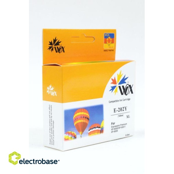 Ink cartridge Wox Yellow EPSON 202XL replacement C13T02H44010 (C13T02F44010) 