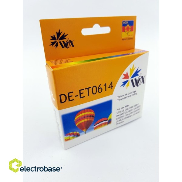 Ink cartridge Wox Yellow EPSON T0614 replacement C13T06144010 