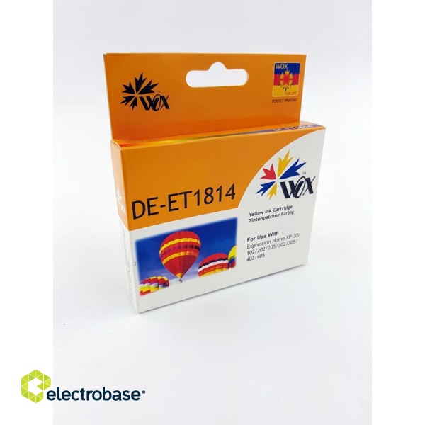 Ink cartridge Wox Yellow EPSON T1814 replacement C13T18144010 
