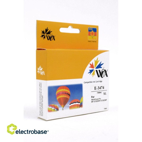 Ink cartridge Wox Yellow Epson T3474 34XL replacement C13T34744010 