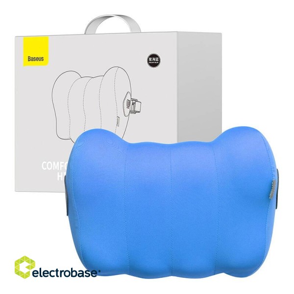 Silk Car Headrest Pillow Baseus ComfortRide Series (blue) image 1