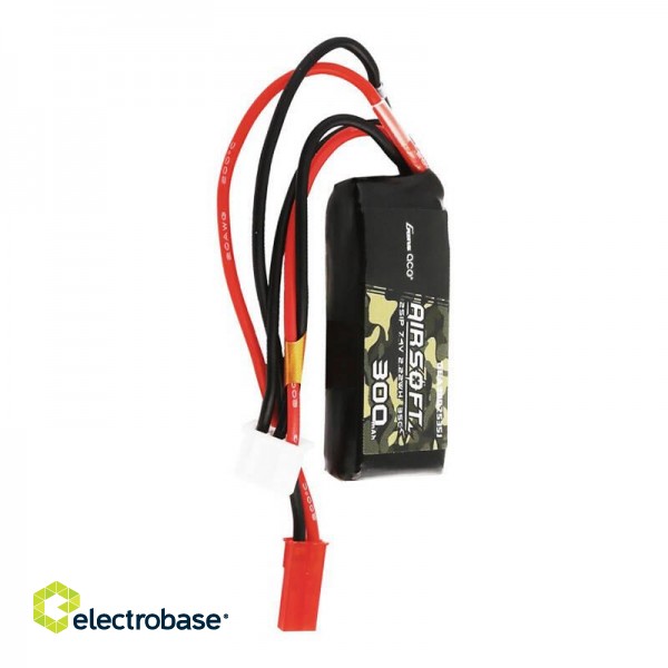 Gens ace 25C 3000mAh 2S2P 7.4V Saddle Airsoft Gun Lipo Battery with Mini Deans(T) Plug image 2