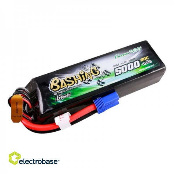 Gens ace G-Tech 5000mAh 14.8V 4S1P 60C Lipo Battery Pack with EC5 Plug-Bashing Series фото 2