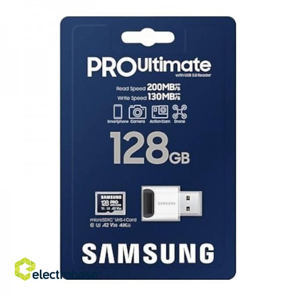 Memory card Samsung microSDXC PRO Ultimate 128GB 200 MB/s UHS-I/U3 (MB-MY128SB/WW) фото 6