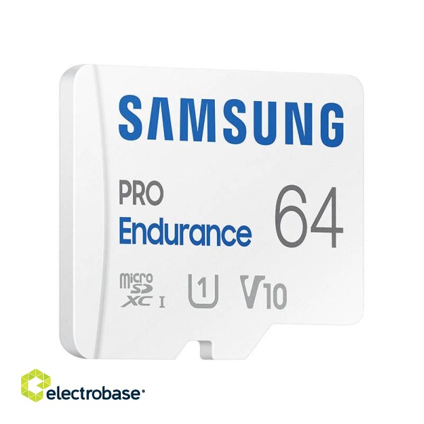 Memory card Samsung Pro Endurance 64GB + adapter (MB-MJ64KA/EU) paveikslėlis 5