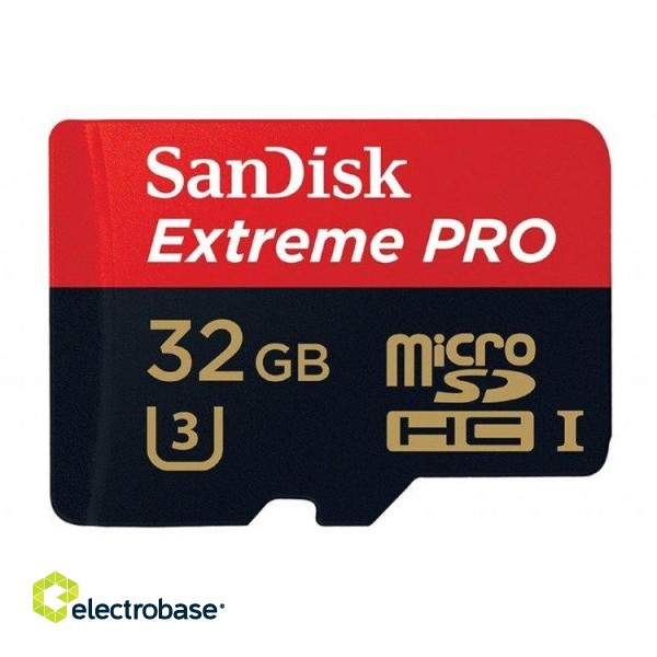 Memory card SanDisk Extreme Pro microSDHC 32GB 100/90 MB/s A1 C10 V30 (SDSQXCG-032G-GN6MA)