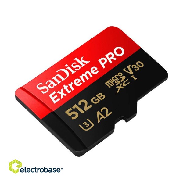 Memory card SANDISK EXTREME PRO microSDXC 512GB 200/140 MB/s UHS-I U3 (SDSQXCD-512G-GN6MA) image 2