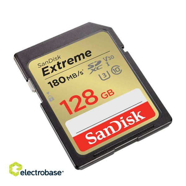 Memory card SANDISK EXTREME SDXC 128 GB 180/90 MB/s UHS-I U3 (SDSDXVA-128G-GNCIN) image 3