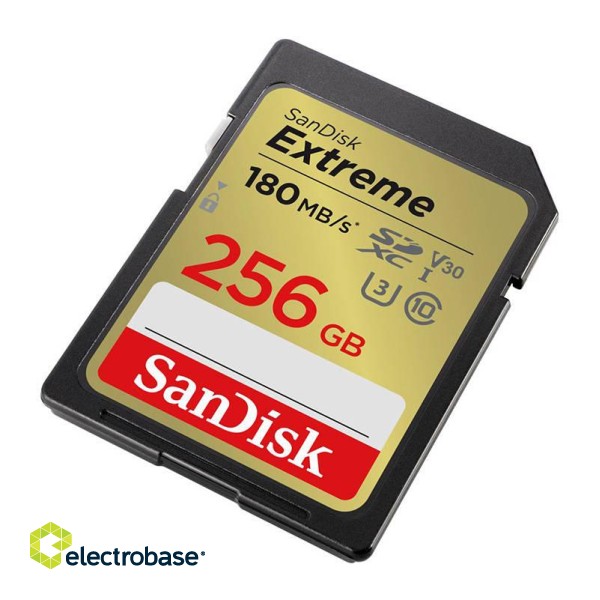 Memory card SANDISK EXTREME SDXC 256 GB 180/130 MB/s UHS-I U3 (SDSDXVV-256G-GNCIN) image 3