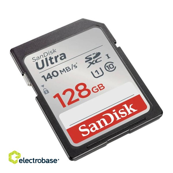 Memory card SANDISK ULTRA SDXC 128GB 140MB/s UHS-I Class 10 paveikslėlis 2