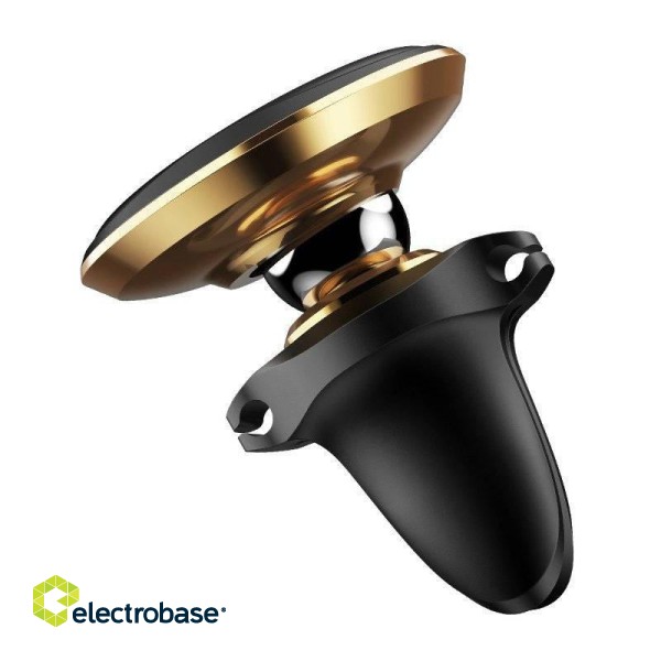 Baseus Magnetic Air Vent Car Mount Holder with cable clip Gold фото 6