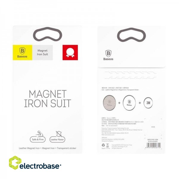 Magnet phone holder Baseus Iron Suit kit - black image 3