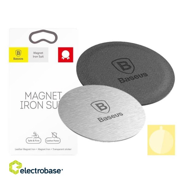 Magnet phone holder Baseus Iron Suit kit - black image 4