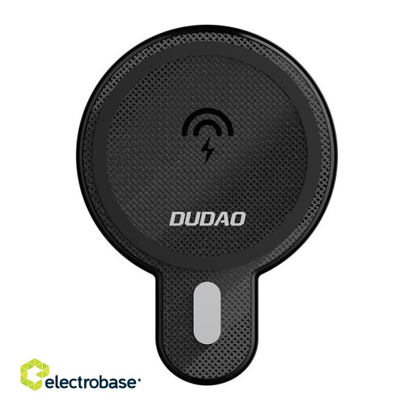 Magnetic car holder Dudao F13 with Qi induction charger, 15W (black) image 3