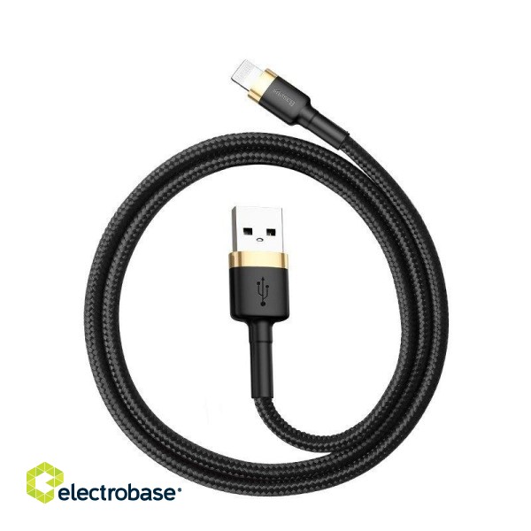 Baseus Cafule Cable USB Lightning 2.4A 1m (Gold+Black) image 1