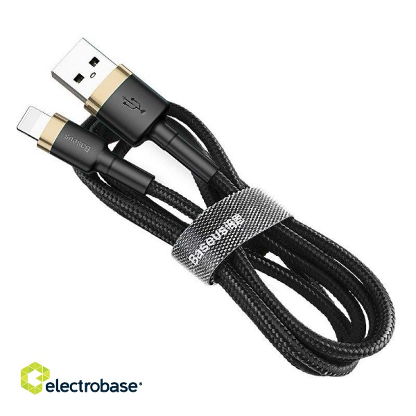 Baseus Cafule Cable USB Lightning 2.4A 1m (Gold+Black) фото 2