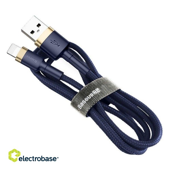 Baseus Cafule Lightning cable 1.5A 2m (Gold+Dark blue) paveikslėlis 3