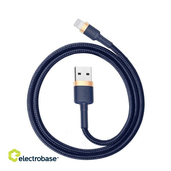 Baseus Cafule Lightning cable 1.5A 2m (Gold+Dark blue) paveikslėlis 1