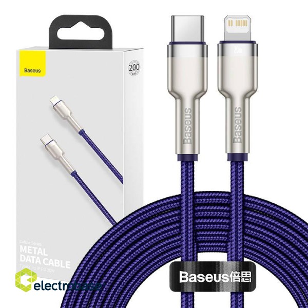 Baseus Cafule Series USB-C cable for Lightning, 20W, 2m (purple) фото 1