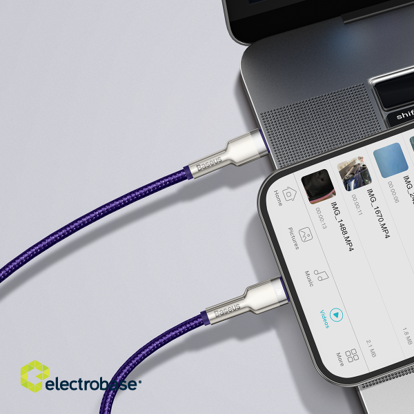 Baseus Cafule Series USB-C cable for Lightning, 20W, 2m (purple) image 4
