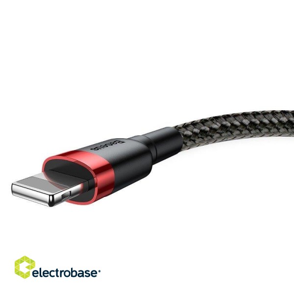 Baseus Cafule USB Lightning Cable 2.4A 1m (Red+Black) image 4