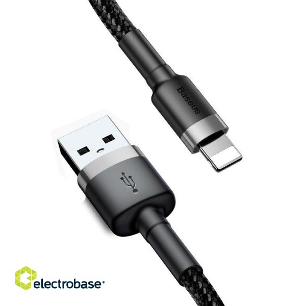Baseus Cafule USB Lightning Cable 2,4A 1m (Gray+Black) фото 2