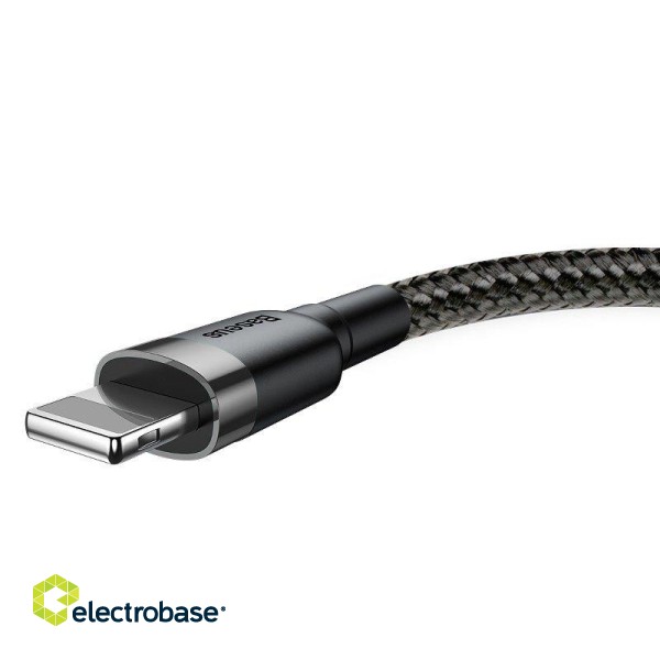 Baseus Cafule USB Lightning Cable 2.4A 0.5m (Gray+Black) paveikslėlis 4
