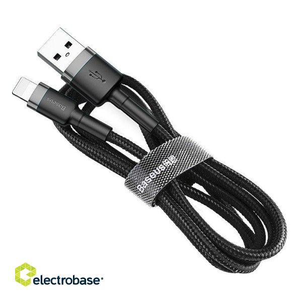 Baseus Cafule USB Lightning Cable 2,4A 1m (Gray+Black) фото 3