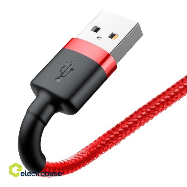 Baseus Cafule USB Lightning Cable 2,4A 0,5m (Red) paveikslėlis 5