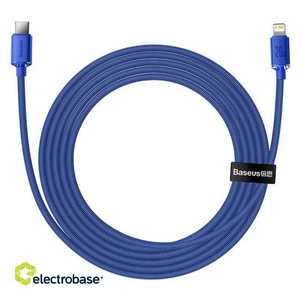 Baseus Crystal Shine cable USB-C to Lightning, 20W, PD, 2m (blue) фото 4