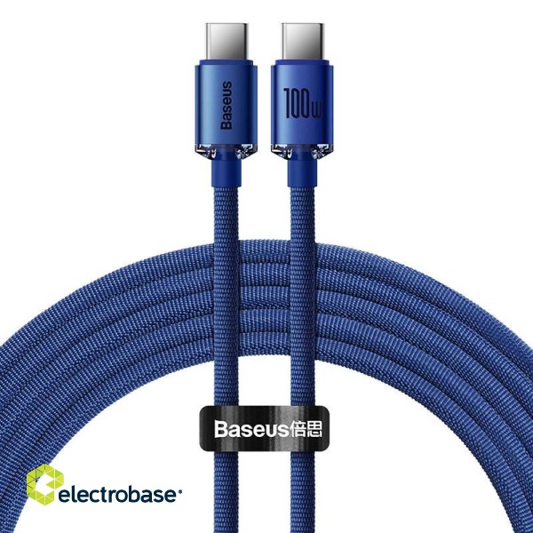 Baseus Crystal Shine cable USB-C to USB-C, 100W, 1.2m (blue) image 2
