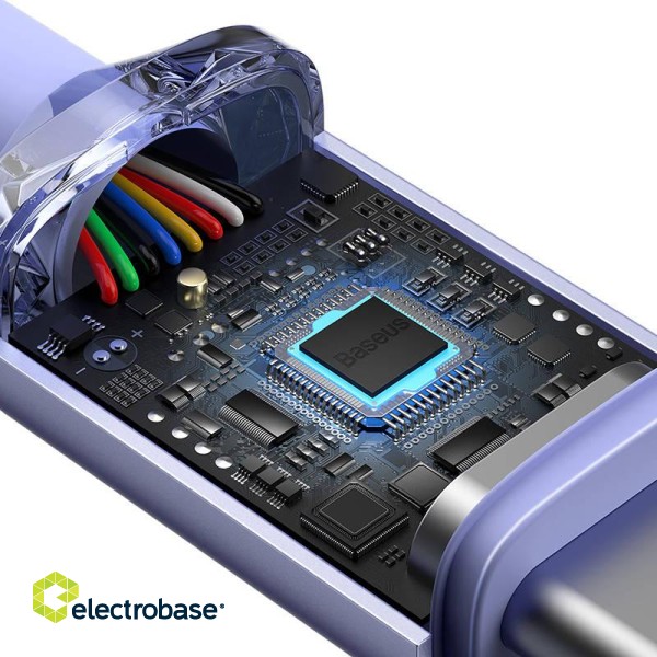 Baseus Crystal Shine cable USB-C to USB-C, 100W, 1.2m (purple) image 5