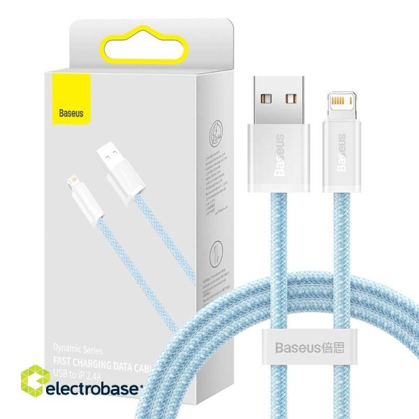 Baseus Dynamic cable USB to Lightning, 2.4A, 1m (blue) фото 1