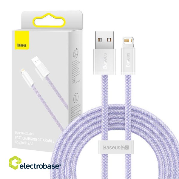 Baseus Dynamic cable USB to Lightning, 2.4A, 2m (Purple) image 1