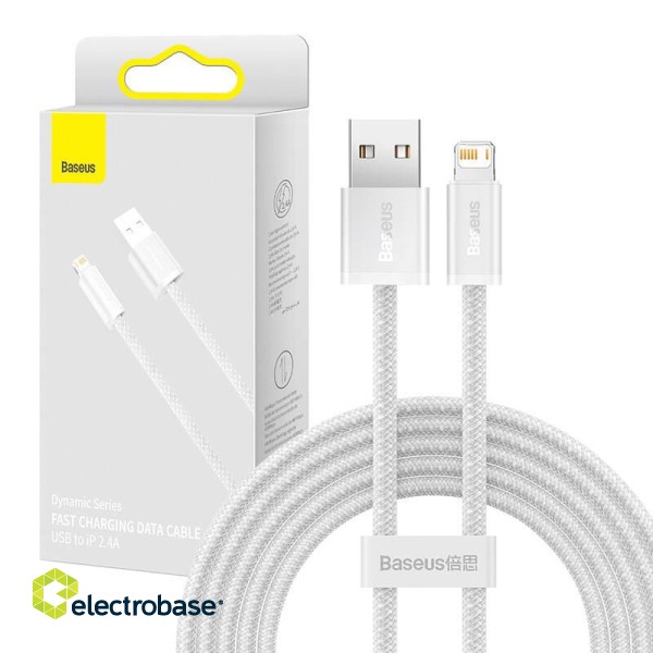 Baseus Dynamic cable USB to Lightning, 2.4A, 2m (White) image 6