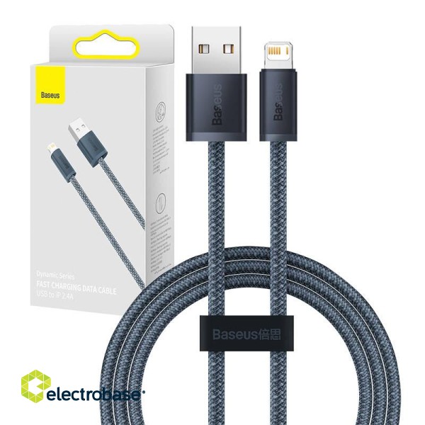 Baseus Dynamic Series cable USB to Lightning, 2.4A, 2m (gray) image 1