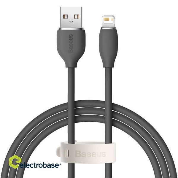 Baseus Jelly  cable USB to Lightning, 2,4A, 1,2m (black) image 2