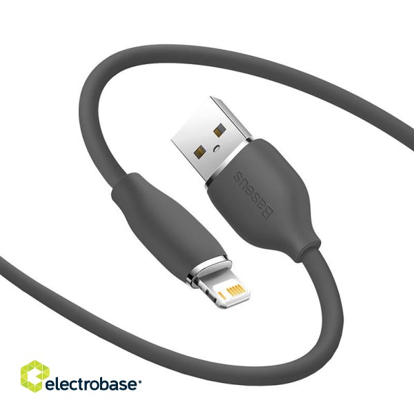 Baseus Jelly  cable USB to Lightning, 2,4A, 1,2m (black) image 4