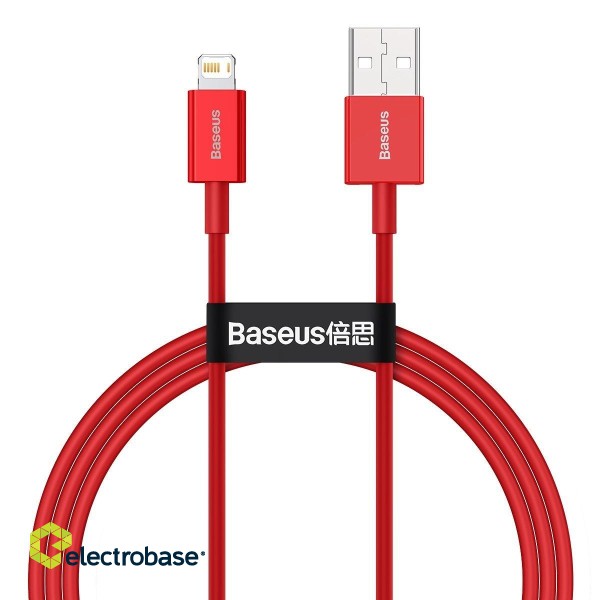 Baseus Superior Series Cable USB to iP 2.4A 1m (red) фото 2