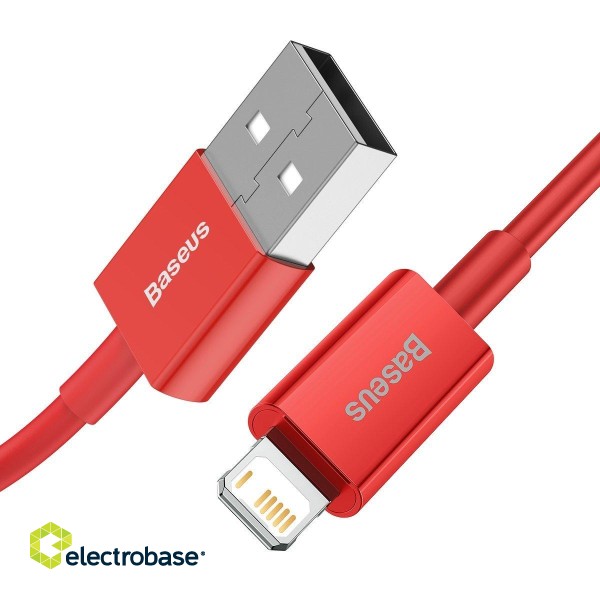 Baseus Superior Series Cable USB to iP 2.4A 1m (red) фото 3