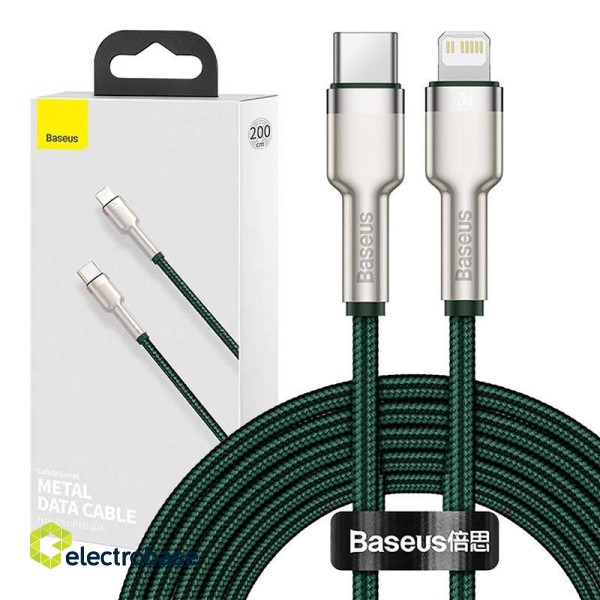 Baseus USB-C cable for Lightning 2m (green) image 1