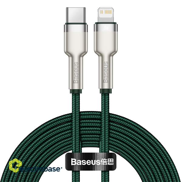 Baseus USB-C cable for Lightning 2m (green) image 2