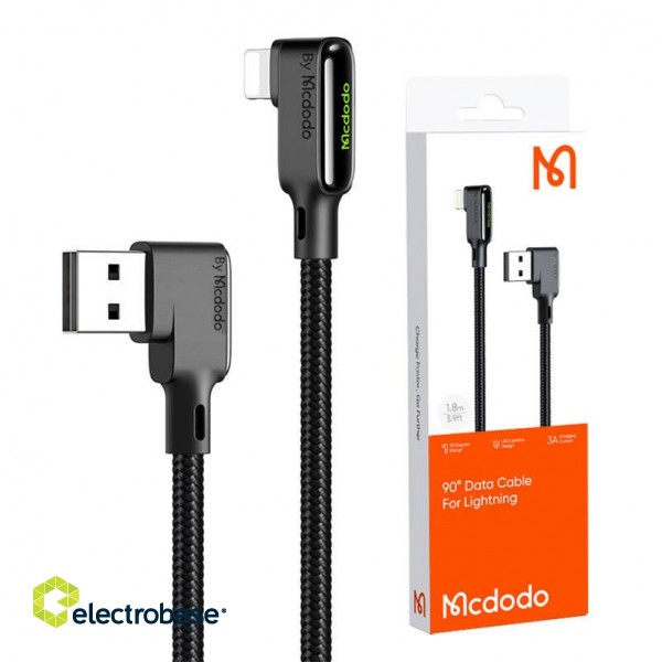 Cable USB-A to Lightning Mcdodo CA-7511, 1,8m (black) image 4